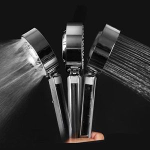 BUFFER® Çift Taraflı Yüksek Basınç Su Akıtan Şampuan Hazneli Duş Başlığı