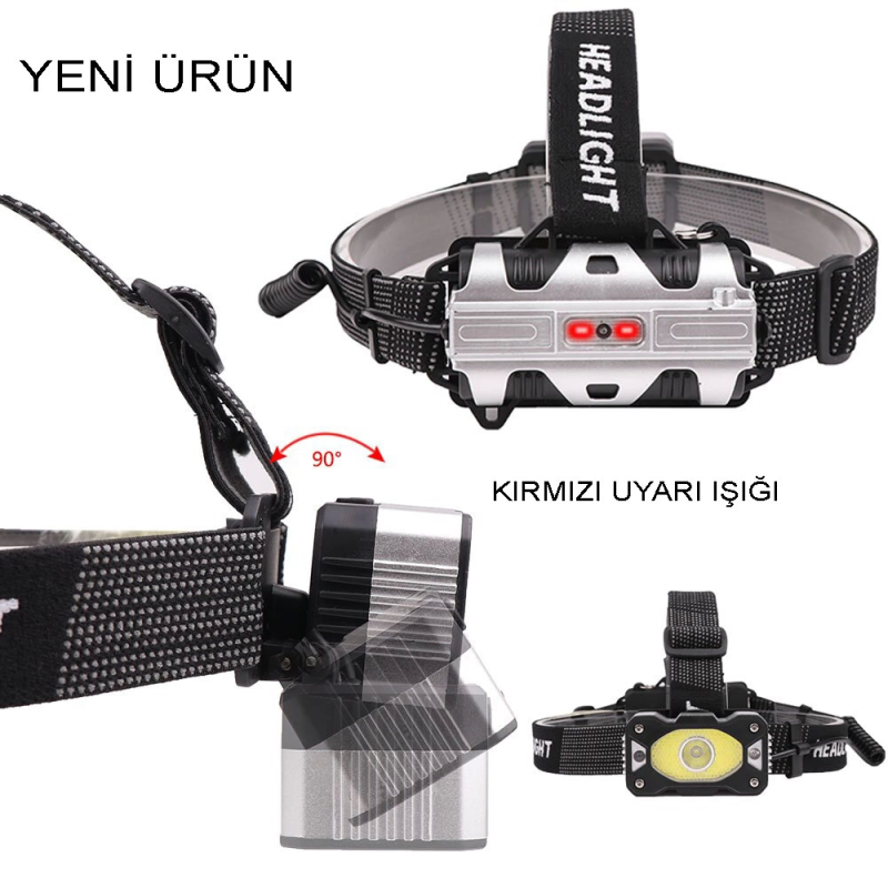 4 Modlu Sensörlü Şarjlı  Güçlü Kafa Lambası  Wt-248 - Görsel 2