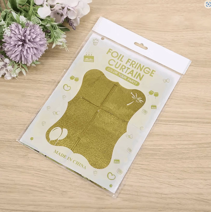 Altın Gold Renk Dikdörtgen Kesim Parlak Sim Görünümlü Fon Perde Dekor 1x2 Metre - Görsel 2