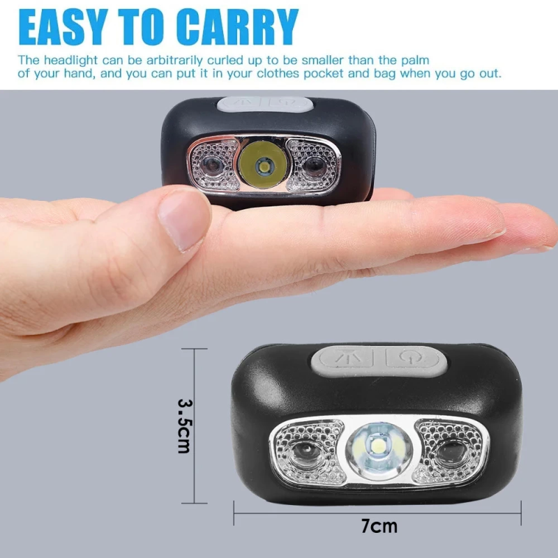 Baretta Brt61 Xpe Pearls Led Hareket Sensörlü Mini Usb Şarjlı Kafa Feneri - Görsel 3