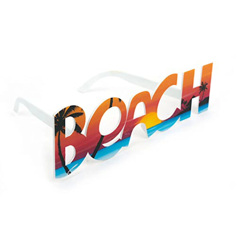 Beach Yazılı Parti Gözlüğü Yaza Merhaba Hawaii Show Gözlüğü 19x6 Cm - Görsel 4