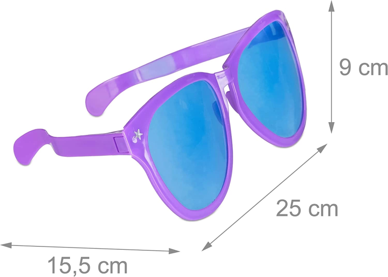 Büyük Parti Gözlüğü Rengarenk 12 Adet 27x9 Cm - Görsel 5