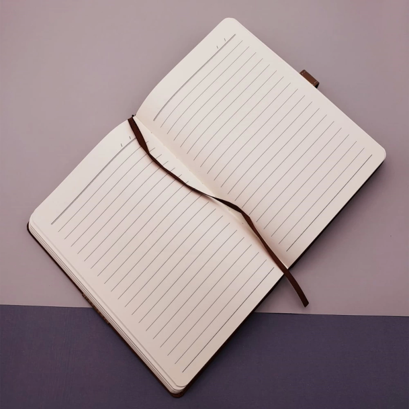 Çizgili Termo Deri Defter - Görsel 2
