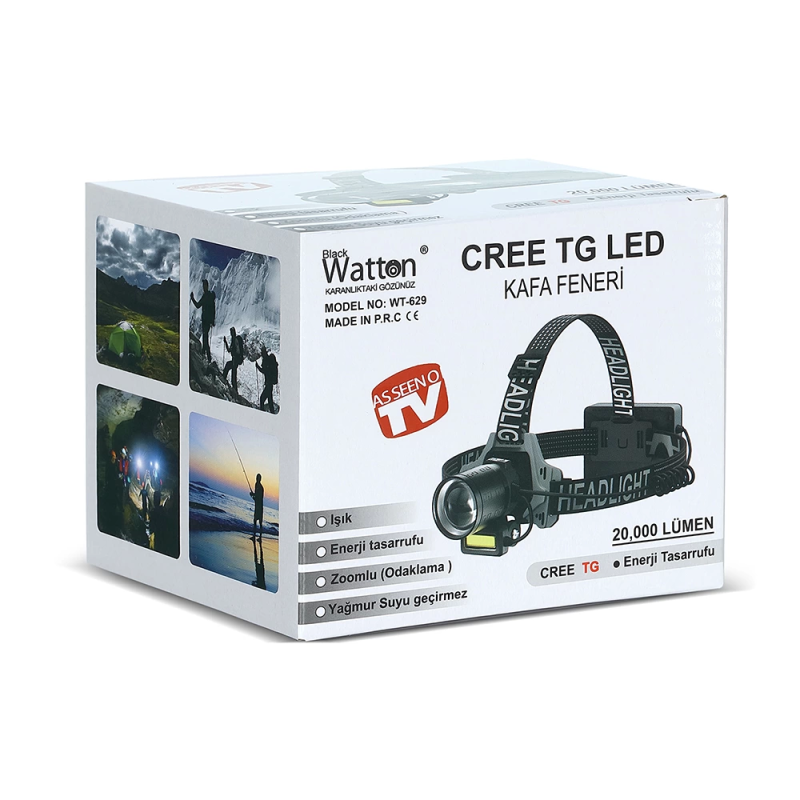 Cree Tg 20,000 Lümen Şarjlı Kafa Lambası  Wt-629 - Görsel 4