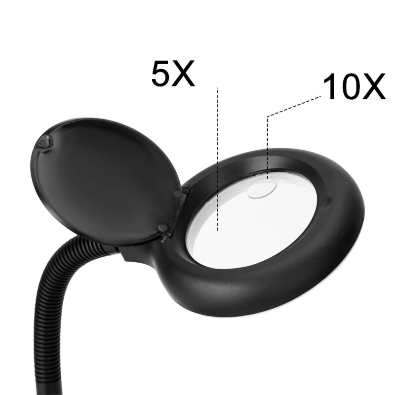 Esnek 5x /10x,40 Led Işıklı Büyüteç ,lamba  Büyüteç Okuma, Çalışma Lehim Masa Lambası A808 - Görsel 6