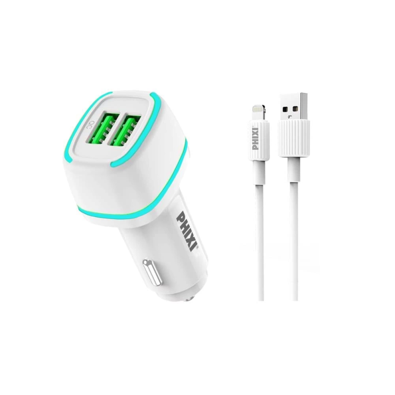 Force Qcc571l Çift Çıkışlı Fast Lightning Usb Kablolu Araç Şarj Cihazı - Görsel 2