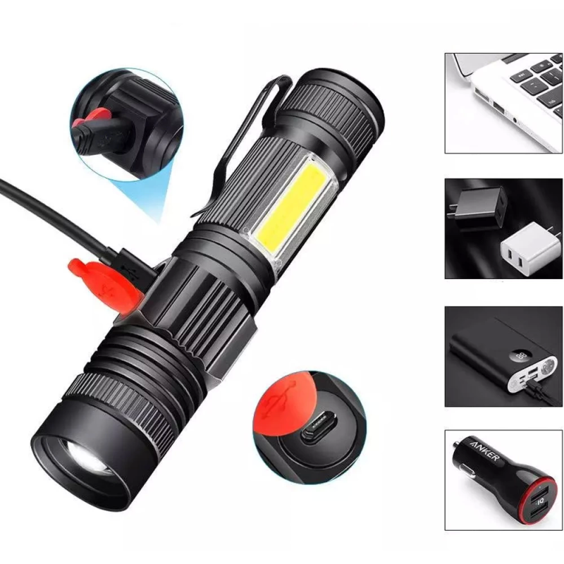 Geniş Açılı P50 Led Şarjlı El Feneri  Wt-601 - Görsel 2