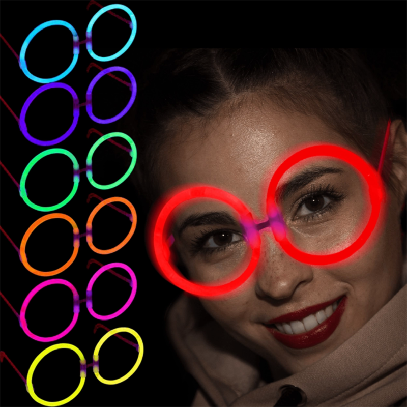 Glow Parti Gözlüğü Glow Partisi Yulak Şekilli Fosforlu Gözlük 6 Adet - Görsel 2