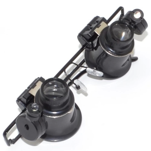 Gözlük Model Çıft Led Aydınlatma ,saat Onarımı Için Harika Büyüteç - Görsel 3