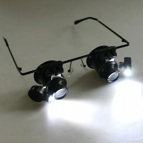 Gözlük Model Çıft Led Aydınlatma ,saat Onarımı Için Harika Büyüteç - Görsel 6