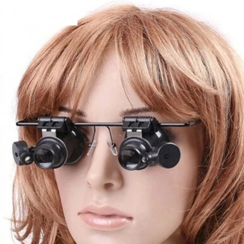 Gözlük Model Çıft Led Aydınlatma ,saat Onarımı Için Harika Büyüteç - Görsel 7