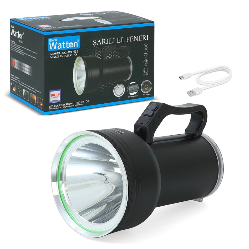 Gt Led Taşınabilir Güneş Solar Ledli Fener  Wt-415 - Görsel 2