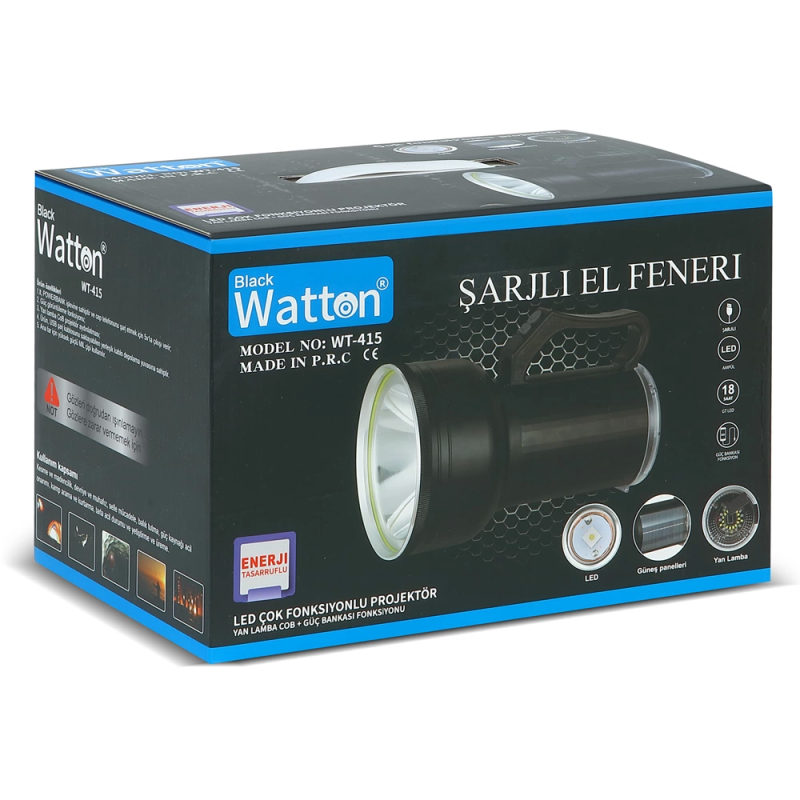 Gt Led Taşınabilir Güneş Solar Ledli Fener  Wt-415 - Görsel 6
