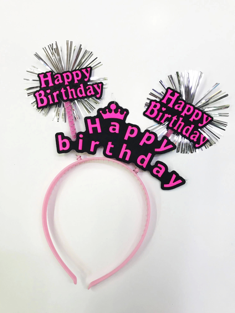 Happy Birthday Neon Renk Doğum Günü Tacı 12 Adet - Görsel 5