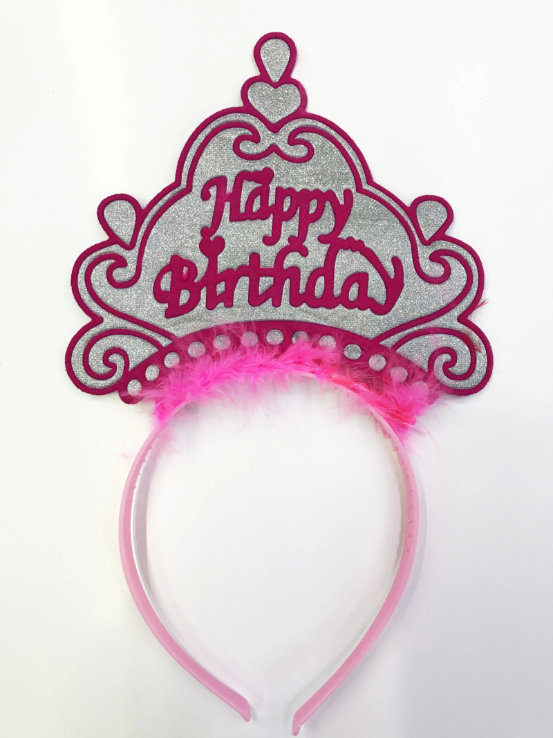 Happy Birthday Yazılı Neon Renk Taç 12 Adet - Görsel 5