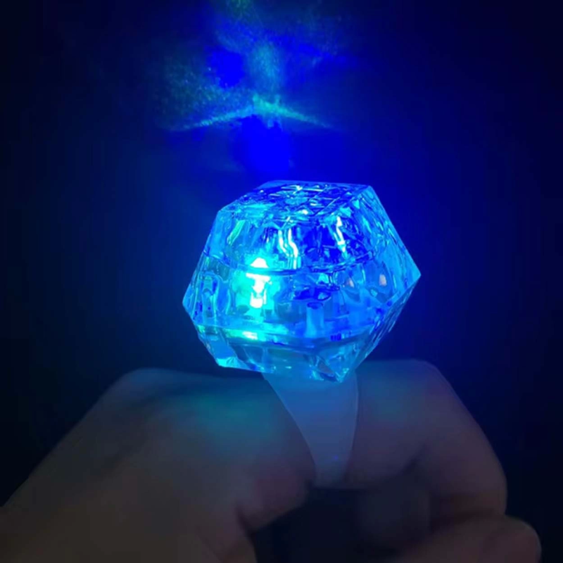 Kristal Tasarımlı Led Glow Işıklı 3 Modlu Mor Yüzük 3.5 X 5 Cm - Görsel 3