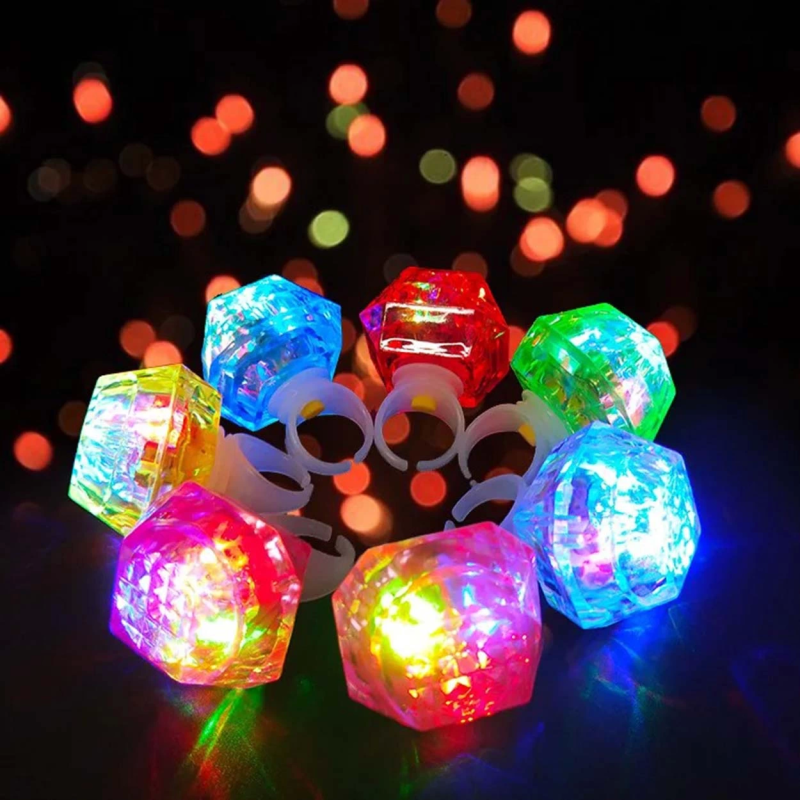 Kristal Tasarımlı Led Glow Işıklı 3 Modlu Pembe Yüzük 3.5 X 5 Cm - Görsel 4