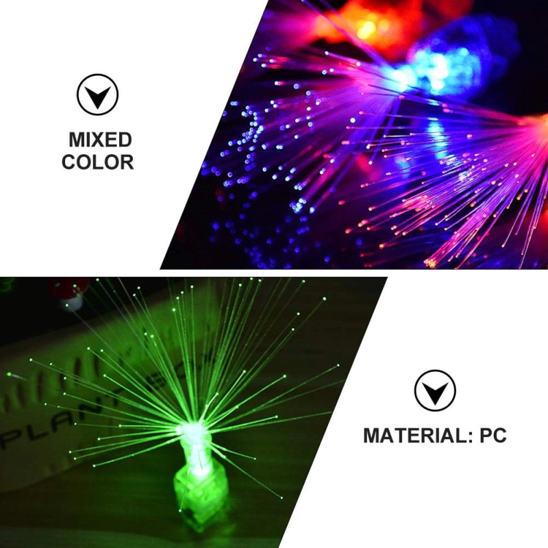 Led Işıklı Renkli Püsküllü Parmak Işığı 4 Renk 4 Adet - Görsel 4