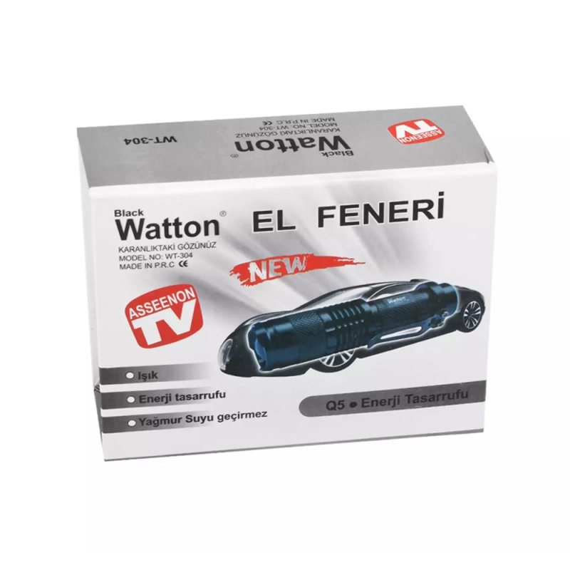 Mini Güçlü Şarjlı Pilli El Feneri  Wt-304 - Görsel 2