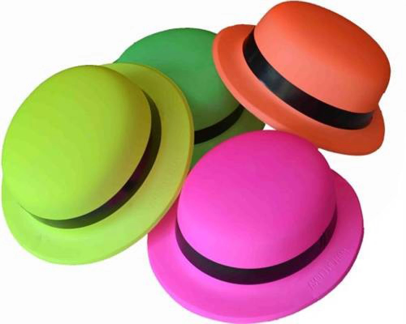 Neon Partisi Sarı Renk Melon Plastik Parti Şapkası - Görsel 4