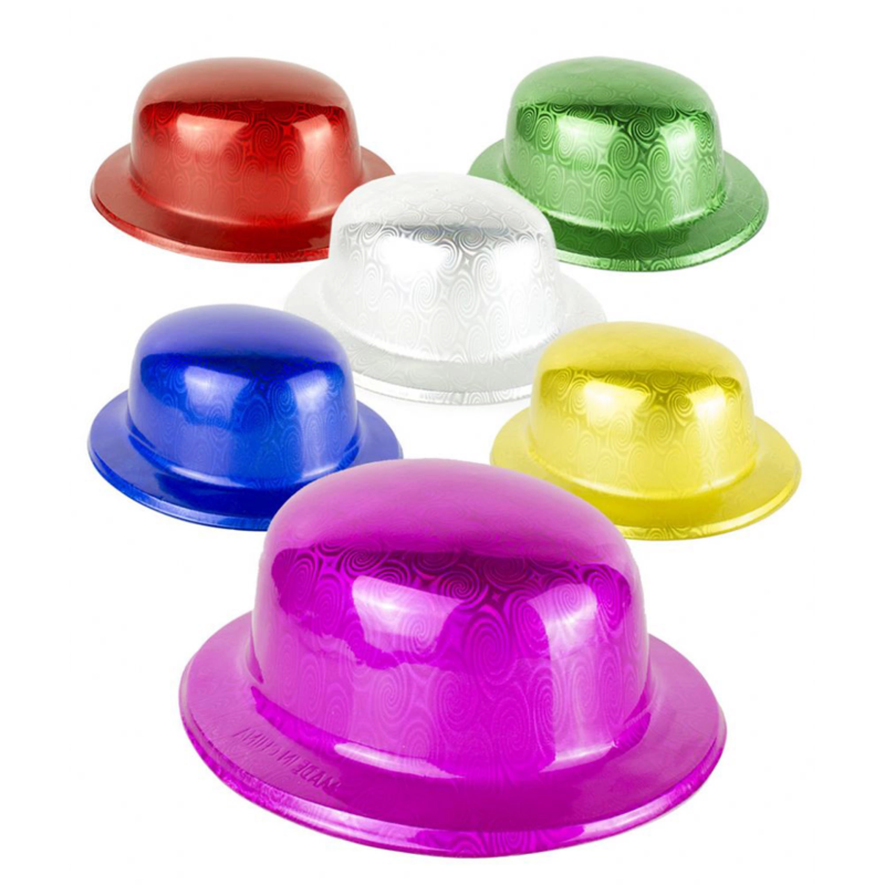 Pembe Renk Hologramlı Plastik Yulak Melon 27x24 Cm - Görsel 2