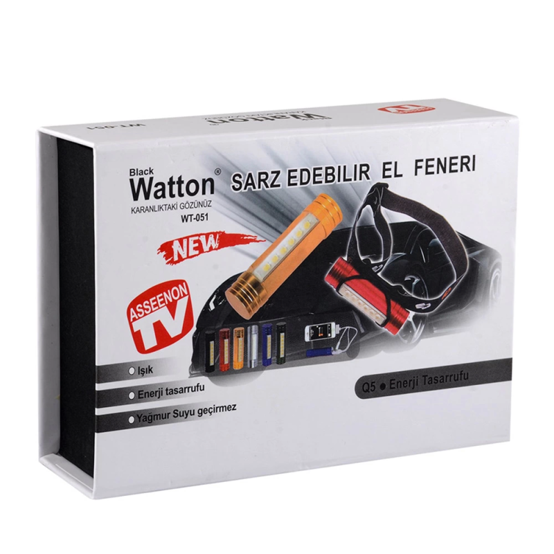 Powerbank Kafa Feneri Wt-051 - Görsel 3