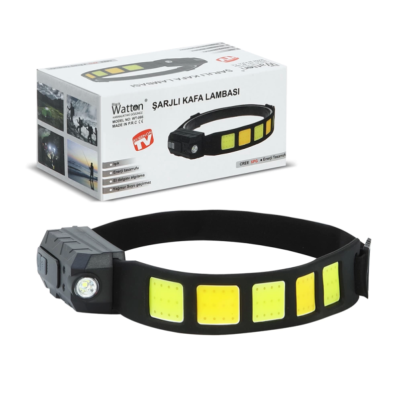 Sensörlü Cob Xpg Led Kafa Lambası  Wt-066 - Görsel 3