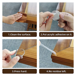 Silikon Şeffaf Masa Kenar