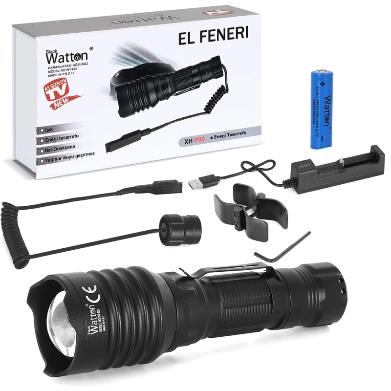 Tg-10 Şarjlı Profesyonel Av Feneri  Wt-620 - Görsel 7