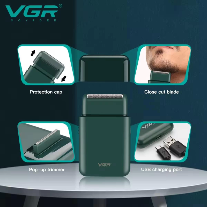 V-390 Sakal-vücut Sıfır Sakal Yanak Şarjlı Islak Ve Kuru Tıraş Makinesi - Görsel 2