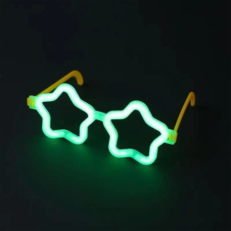 Yıldız Glow Gözlük - Yıldız Şekilli Glow Stick Gözlüğü - Glow Partisi Gözlük 12 Adet - Görsel 2