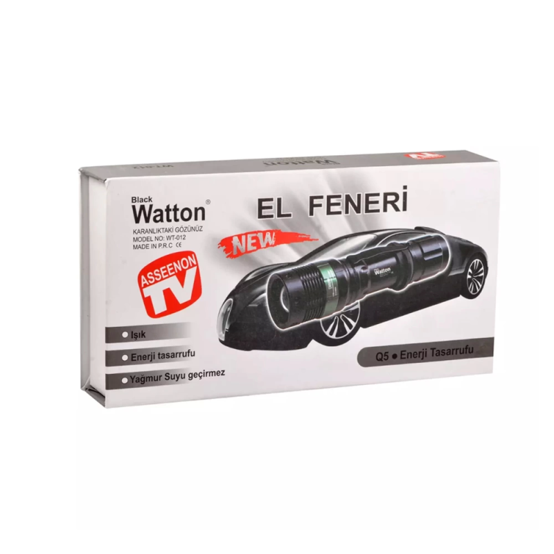 Zoomlu Oto Şarjlı El Feneri  Wt-012 - Görsel 4