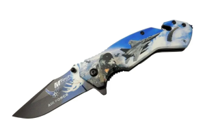 4 23 4 Air Force Kurtarma / Kamp Çakı 20cm - Yarı Otomatik