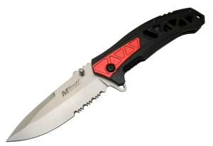 4192 Kırmızı Kamp Çakı 21cm - Yarı Otomatik