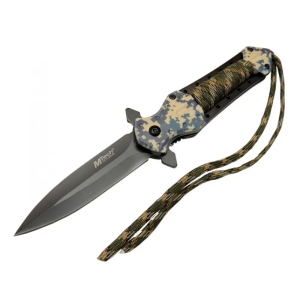 4262 Kamuflaj Kamp Çakı 21cm - Yarı Otomatik