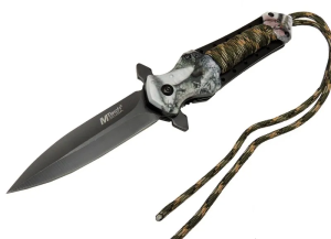 4266 Siyah Kamp Çakı 21cm - Yarı Otomatik