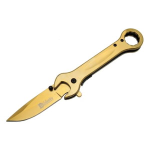 8000c Anahtar Görünümlü Gold Kamp Çakı 19 Cm - Otomatik