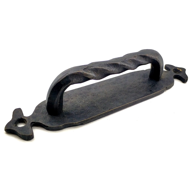 Antika Tarz Dekoratif Pirinç Burgulu Çekme Kol - 148x33 Mm