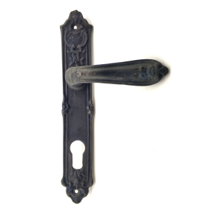 Antika Tarz Dekoratif Pirinç Çiçekli Banyo Kapı Kolu - 240x40 Mm