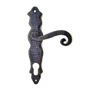 Antika Tarz Dekoratif Pirinç Kıvrık Yale Kapı Kolu - 210x43 Mm