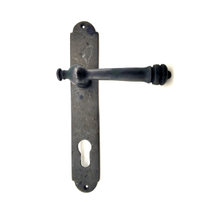 Antika Tarz Dekoratif Pirinç Taşra Yale Kapı Kolu - 220x35 Mm