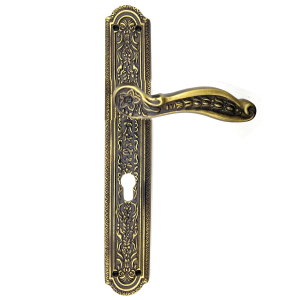 Antika Tarz Dekoratif Pirinç Ulu Model Desenli Oda Kapı Kolu - 354x57 Mm