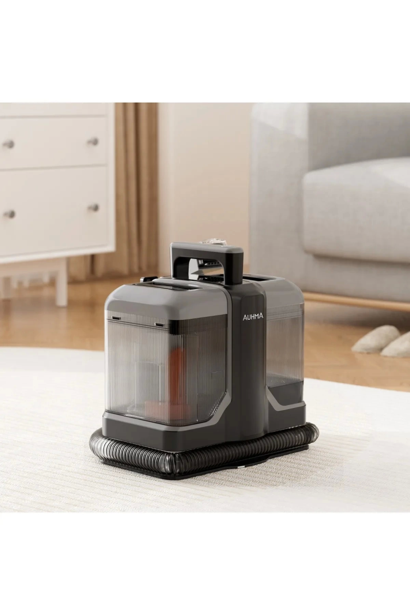 Auhma Koltuk Ve Halı Yıkama Makinesi 2 Başlıklı Leke Çıkarıcı 450 Watt Siyah - Görsel 4