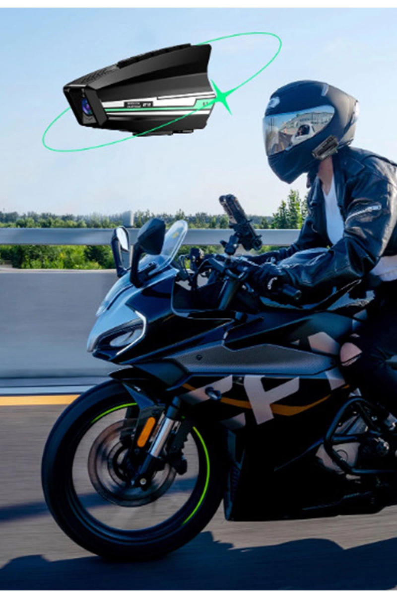 Bt16 Motosiklet Kask Bluetooth Kulaklık 2000 Mah Batarya 1080p Hd Kamera Intercom Kulaklık Su Geçirmez - Görsel 3
