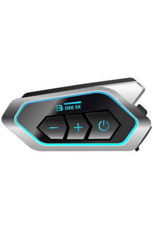 D60 5x Motosiklet Kask Kulaklığı Bluetooth Intercom 5 Intercom Bağlantılı