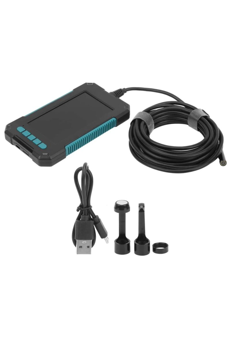 Ekranlı Çift Kameralı 10 Mt Hafıza Kart Destekli Sert Kablo Yılan Endoskop Kamera 5.5 Mm 4.3 Inc - Görsel 5
