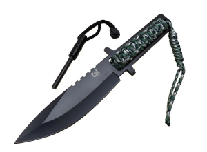F19 Ty0453 Magnezyum Kamp Bıçağı 27 Cm - Paracord İpli Saplı