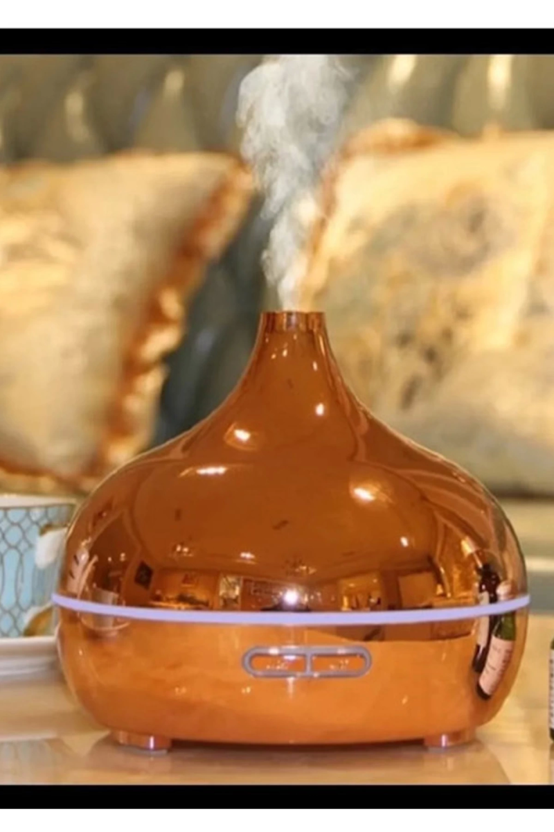 Hava Nemlendirici Parlak Gold Aromatik Oda Kokusu 550 Ml Kahve Aroma Difüzörü Buhar Nemlendırıcı - Görsel 2