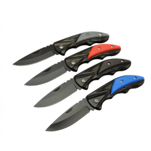 Klipsli 4 Lü Set Metal  16 Cm Kamp / Outdoor Çakı  - Yarı Otomatik