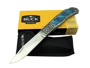 Knives Bk-009bl Mavi Kamp Çakı 23 Cm - Sedef Ampampamp Metal Saplı